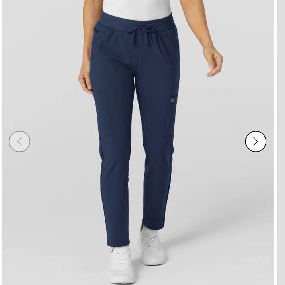 W123 Women's Flex-n-Reach Track Scrub Pant Navy Wonder Wink